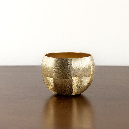 Brushed Gold Round Pot