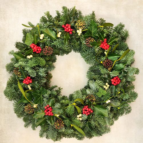 Holiday Wreath: The Evergreen Bounty