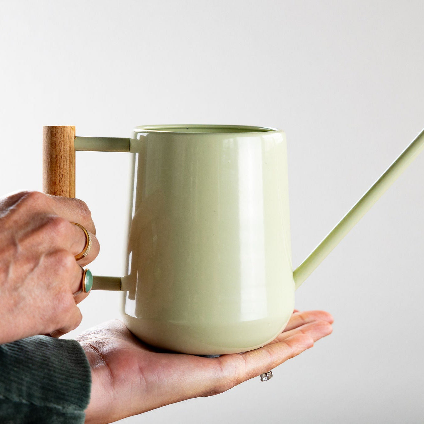 Indoor Watering Can – Green, 0.7L (Alloy Steel)