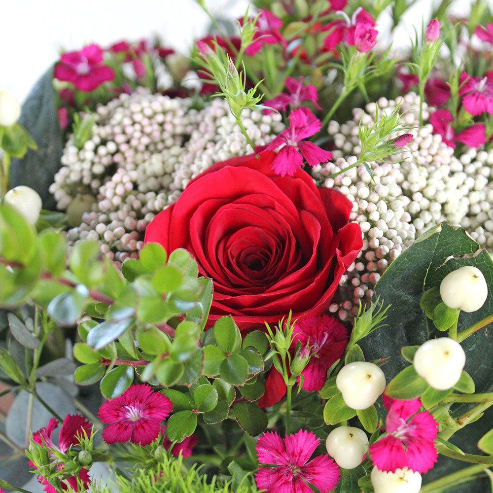 Pre Order: Valentine's Bouquets with roses and fresh, seasonal blooms.